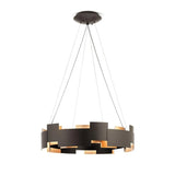 Modern Oval Candelabrum Chandelier Lighting in Black and Gold for Dining Rooms