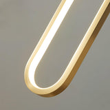 Modern Oval Ring LED Pendant Light Adjustable Height Dimmable Ceiling Fixture