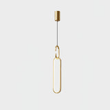 Modern Oval Ring LED Pendant Light Adjustable Height Dimmable Ceiling Fixture