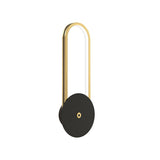 Modern Oval Ring LED Wall Sconce with 3 Step Dimming Aluminum Interior Fixture Black Gold