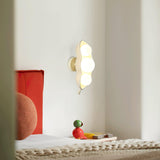 Modern Pea Shaped Glass and Brass Wall Sconce Lighting for Contemporary Interiors