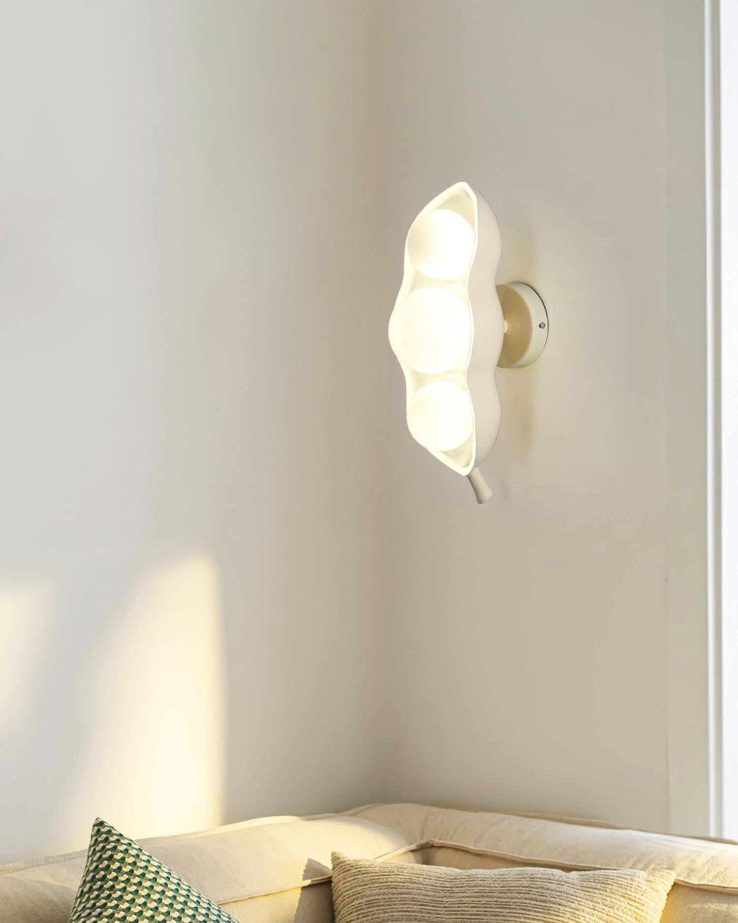 Modern Pea Shaped Glass and Brass Wall Sconce Lighting for Contemporary Interiors