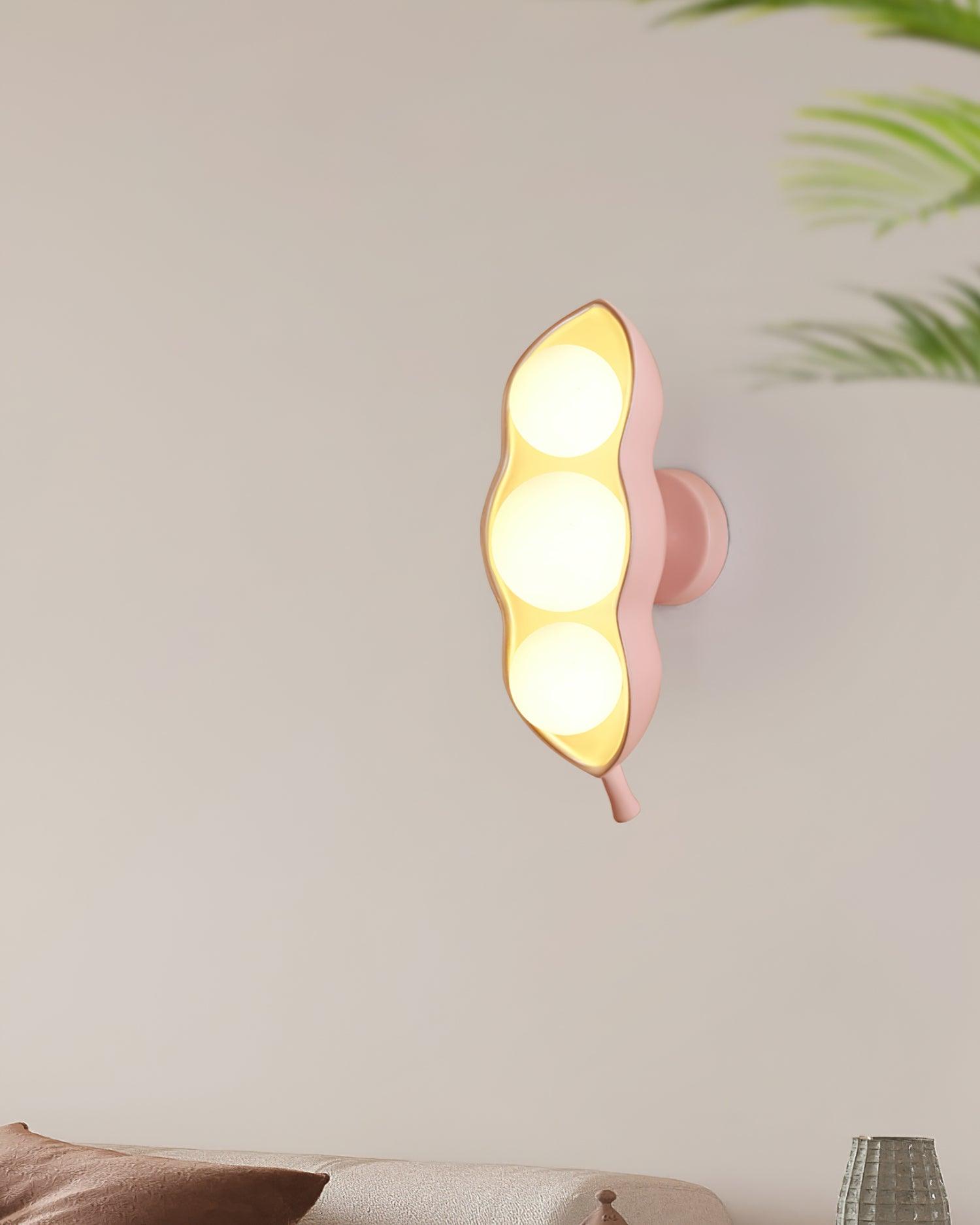 Modern Pea Shaped Glass and Brass Wall Sconce Lighting for Contemporary Interiors