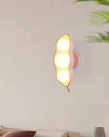 Modern Pea Shaped Glass and Brass Wall Sconce Lighting for Contemporary Interiors