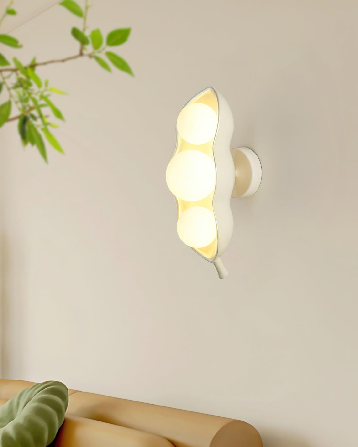 Modern Pea Shaped Glass and Brass Wall Sconce Lighting for Contemporary Interiors