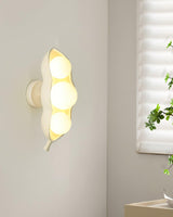 Modern Pea Shaped Glass and Brass Wall Sconce Lighting for Contemporary Interiors