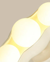 Modern Pea Shaped Glass and Brass Wall Sconce Lighting for Contemporary Interiors