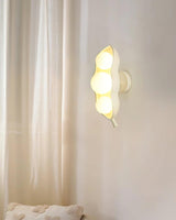 Modern Pea Shaped Glass and Brass Wall Sconce Lighting for Contemporary Interiors