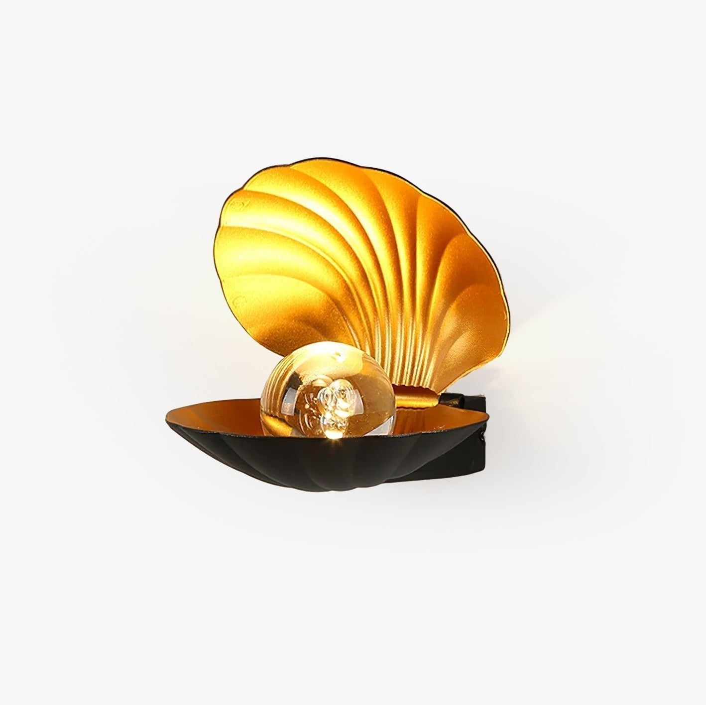 Modern Pearl Clam LED Wall Sconce Set of 2 Indoor Shell Decorative Lighting