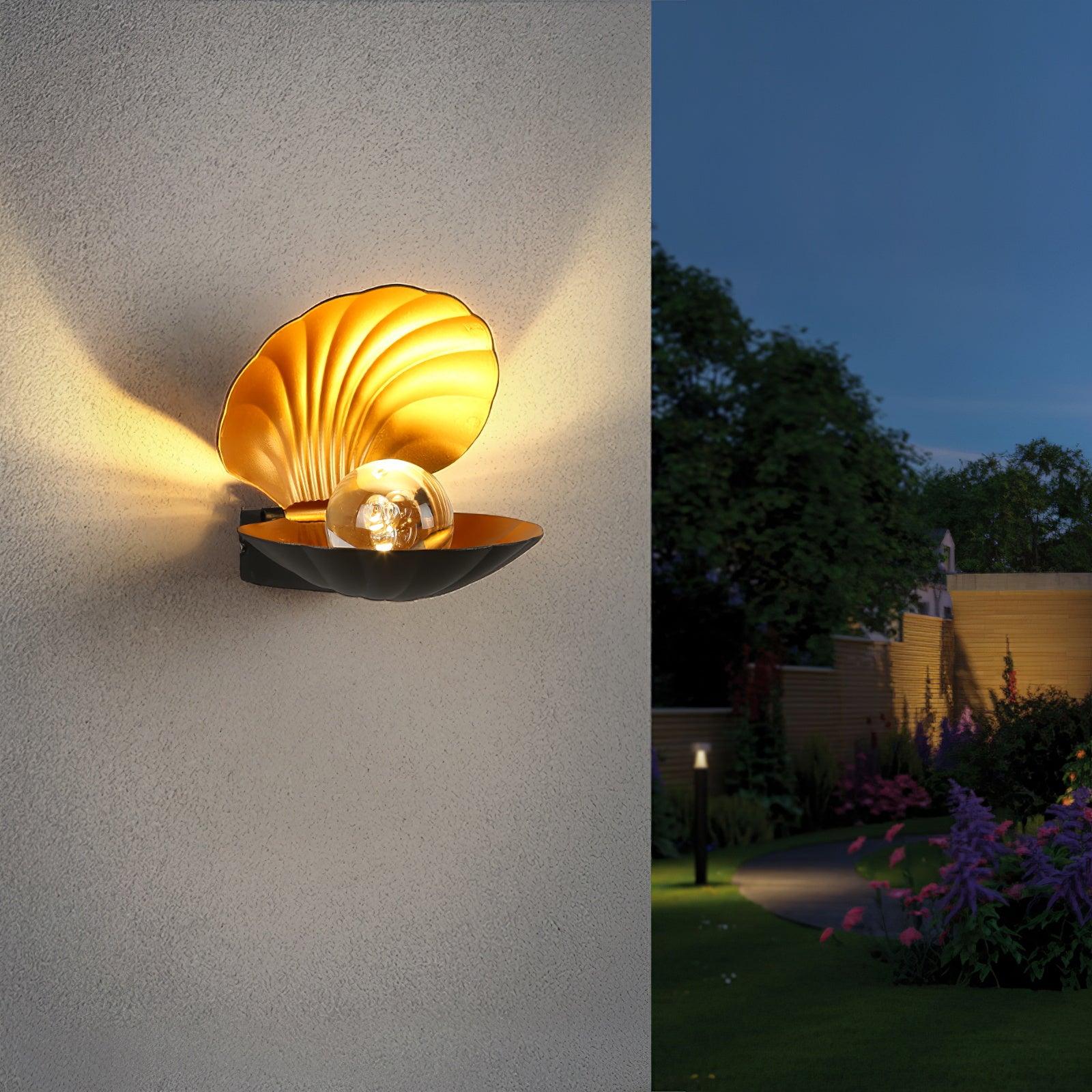 Modern Pearl Clam LED Wall Sconce Set of 2 Indoor Shell Decorative Lighting