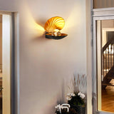 Modern Pearl Clam LED Wall Sconce Set of 2 Indoor Shell Decorative Lighting