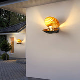 Modern Pearl Clam LED Wall Sconce Set of 2 Indoor Shell Decorative Lighting