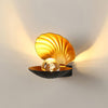 Modern Pearl Clam LED Wall Sconce Set of 2 Indoor Shell Decorative Lighting