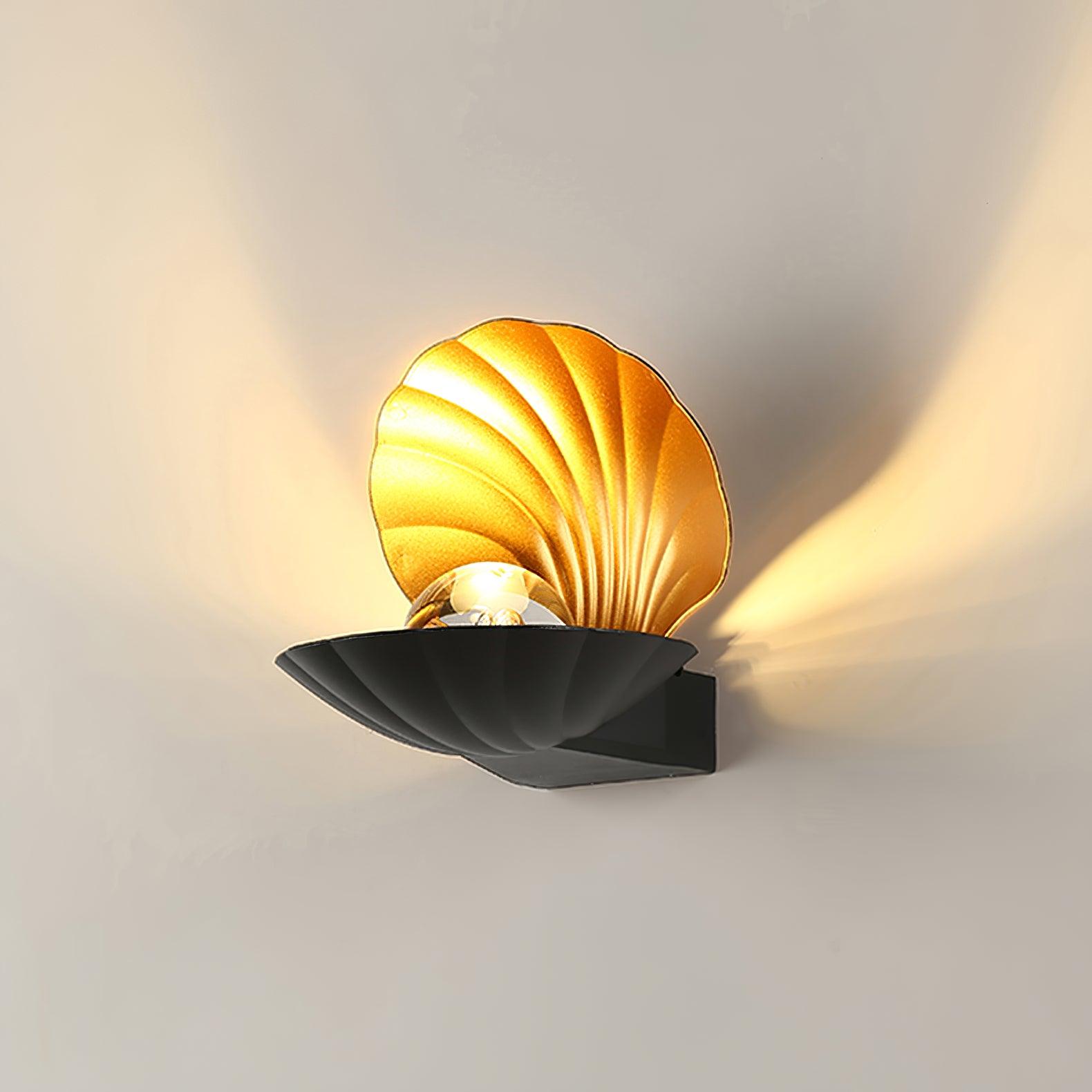 Modern Pearl Clam LED Wall Sconce Set of 2 Indoor Shell Decorative Lighting