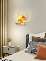 Modern Pearl Clam LED Wall Sconce Set of 2 Indoor Shell Decorative Lighting
