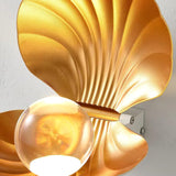 Modern Pearl Clam LED Wall Sconce Set of 2 Indoor Shell Decorative Lighting