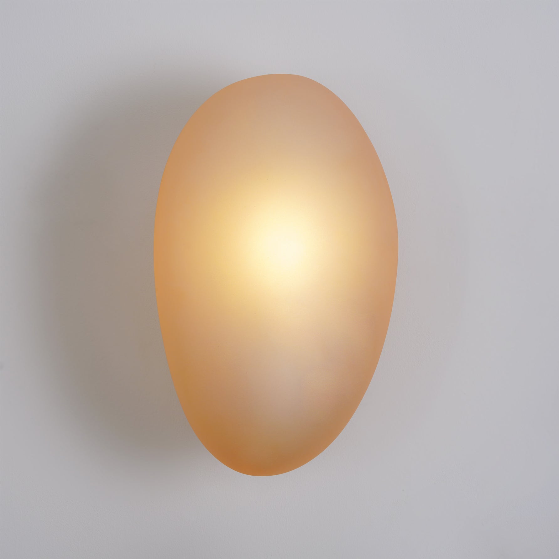 Modern Pebble Shaped Bubble Glass Wall Sconce Organic Stone Inspired LED Lamp