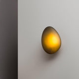 Modern Pebble Shaped Bubble Glass Wall Sconce Organic Stone Inspired LED Lamp