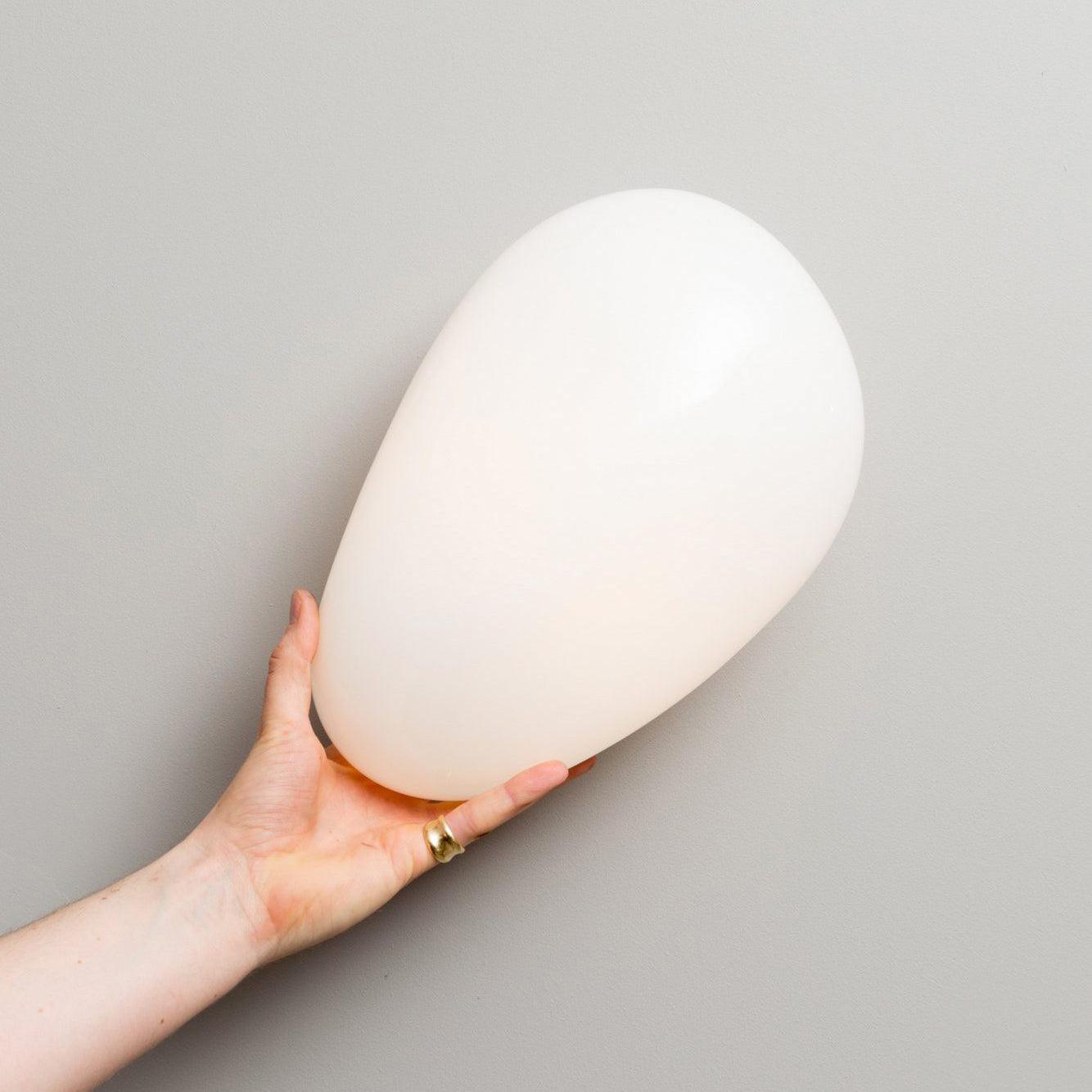 Modern Pebble Shaped Bubble Glass Wall Sconce Organic Stone Inspired LED Lamp