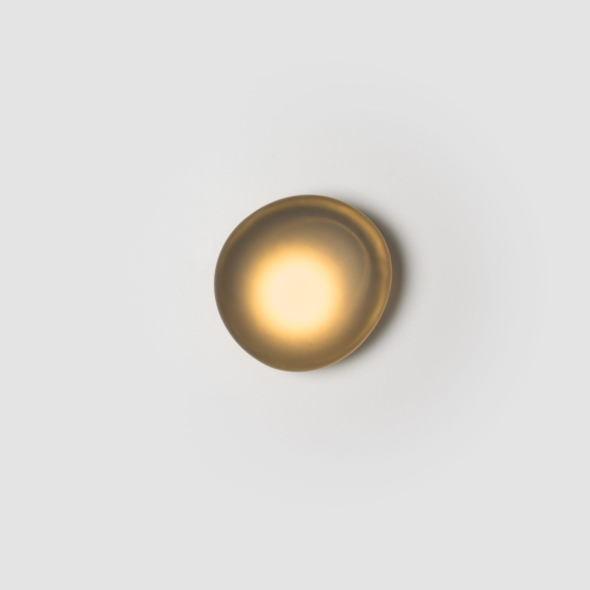 Modern Pebble Shaped Bubble Glass Wall Sconce Organic Stone Inspired LED Lamp