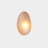 Modern Pebble Shaped Bubble Glass Wall Sconce Organic Stone Inspired LED Lamp
