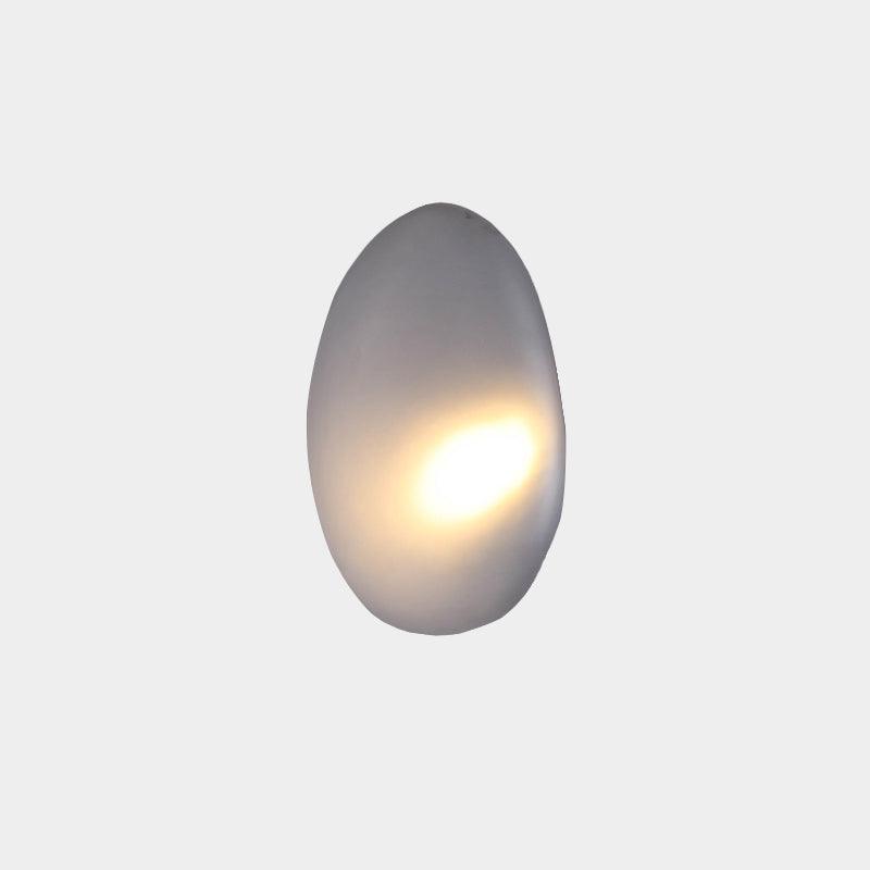 Modern Pebble Shaped Bubble Glass Wall Sconce Organic Stone Inspired LED Lamp