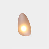 Modern Pebble Shaped Bubble Glass Wall Sconce Organic Stone Inspired LED Lamp