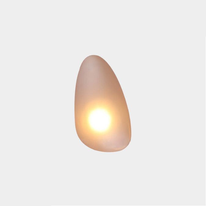 Modern Pebble Shaped Bubble Glass Wall Sconce Organic Stone Inspired LED Lamp