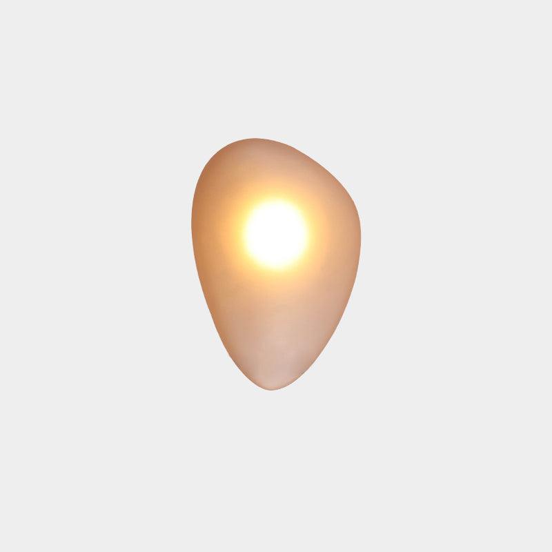 Modern Pebble Shaped Bubble Glass Wall Sconce Organic Stone Inspired LED Lamp