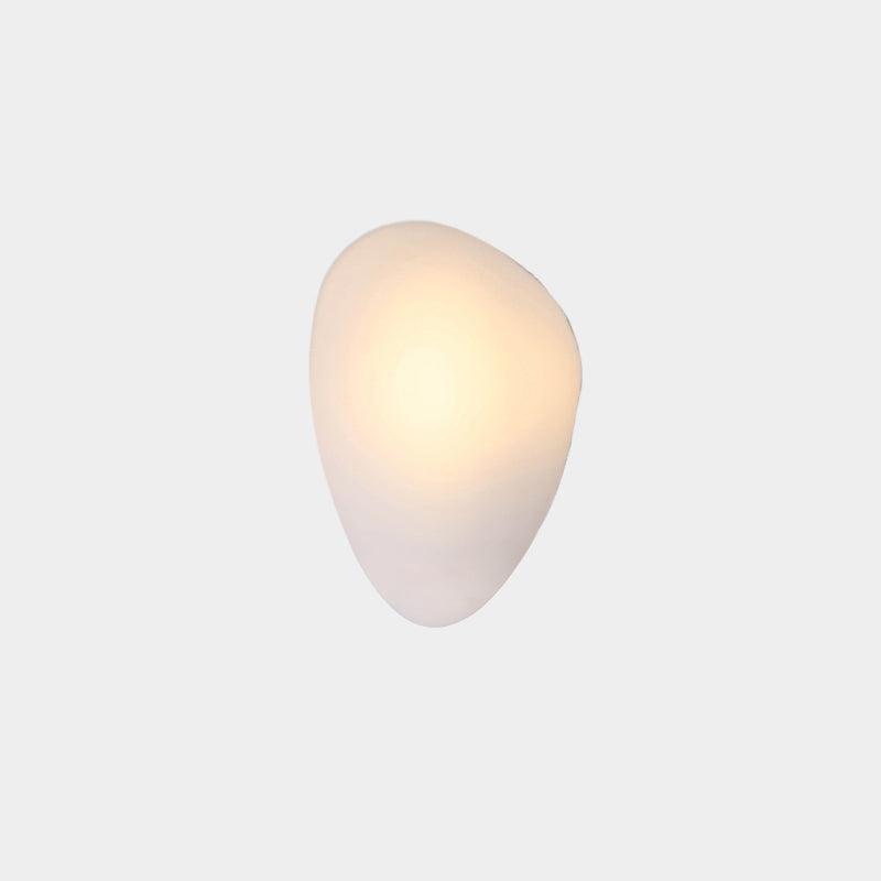 Modern Pebble Shaped Bubble Glass Wall Sconce Organic Stone Inspired LED Lamp