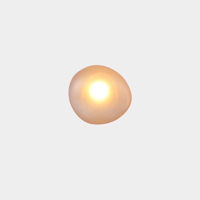 Modern Pebble Shaped Bubble Glass Wall Sconce Organic Stone Inspired LED Lamp