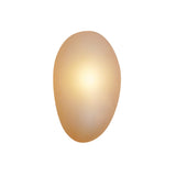 Modern Pebble Shaped Bubble Glass Wall Sconce Organic Stone Inspired LED Lamp