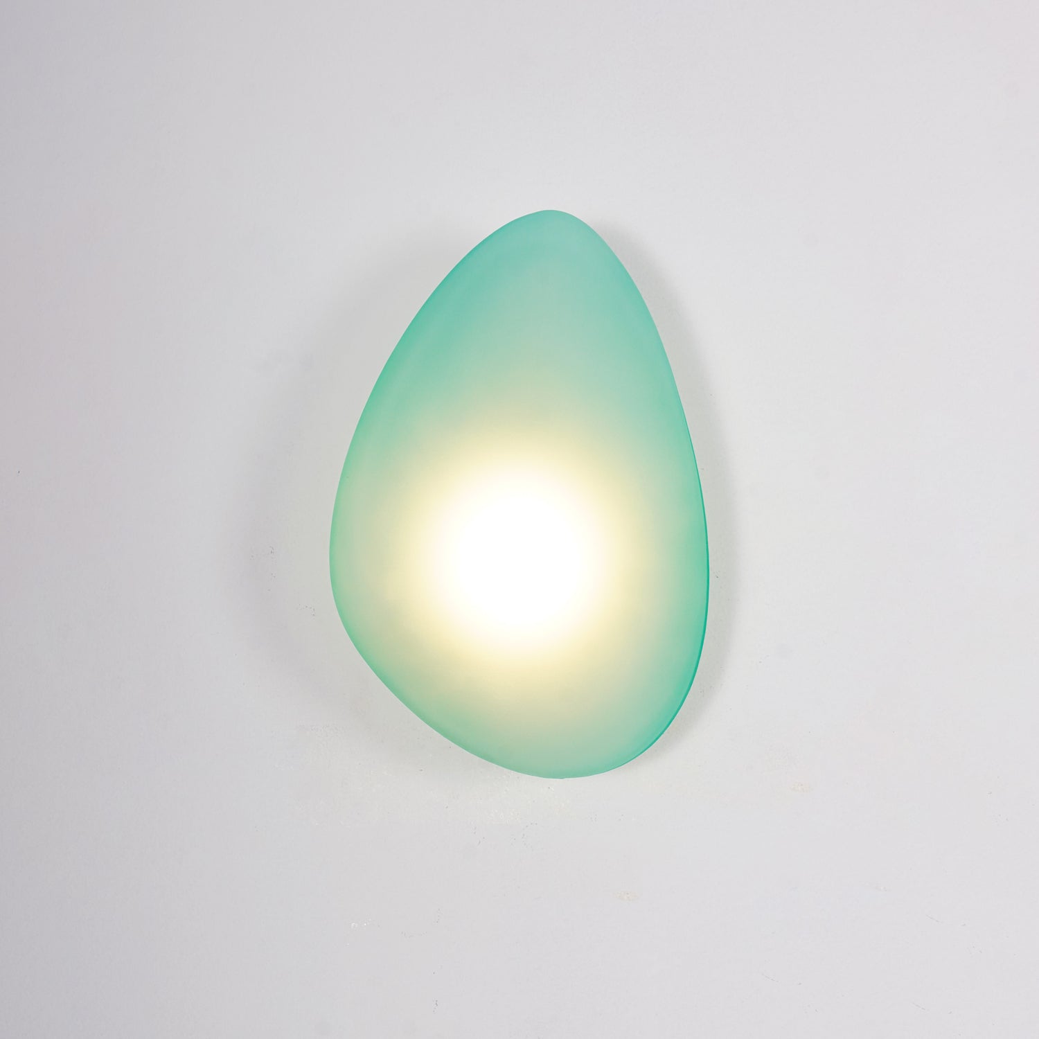 Modern Pebble Shaped Bubble Glass Wall Sconce Organic Stone Inspired LED Lamp