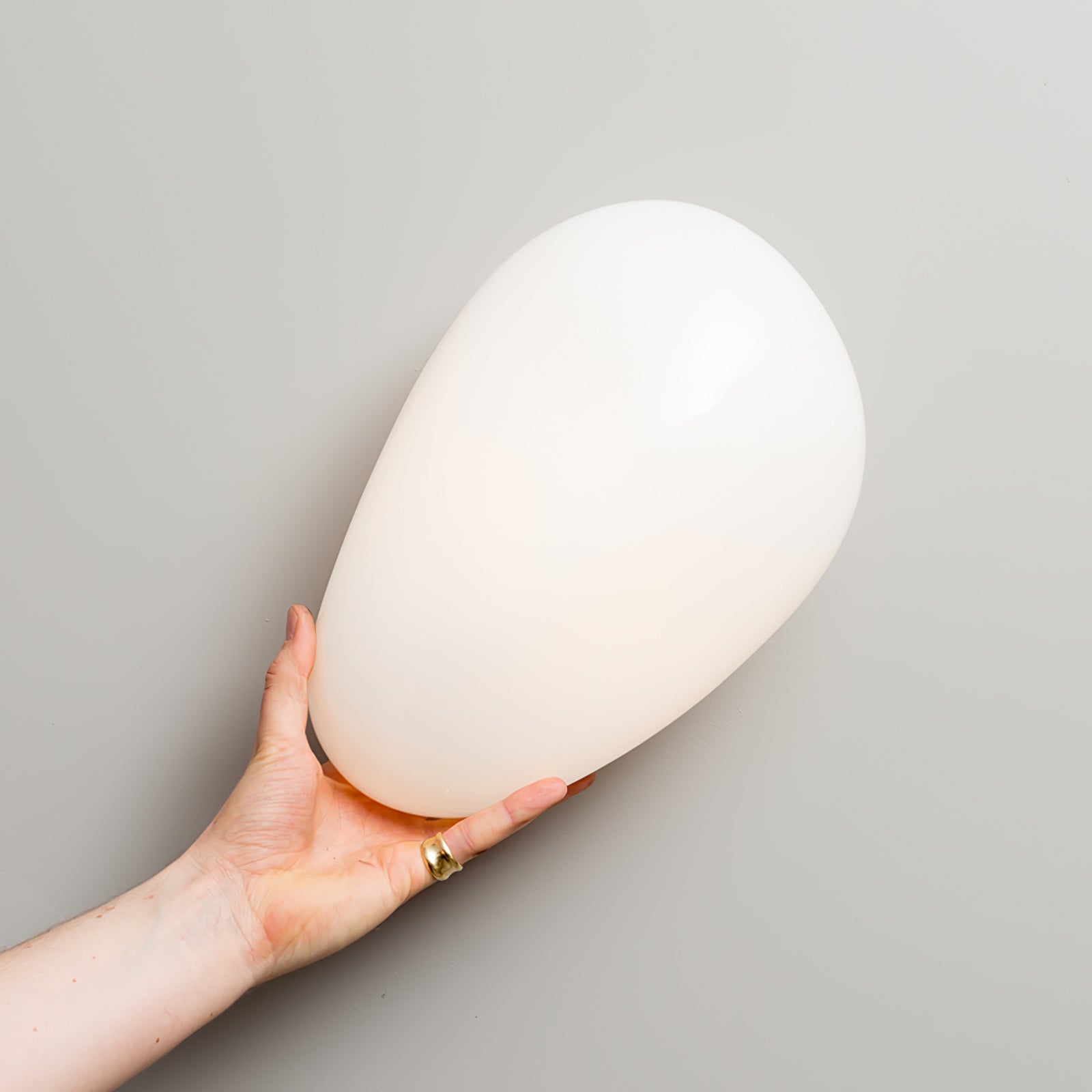 Modern Pebble Shaped Bubble Glass Wall Sconce Organic Stone Inspired LED Lamp