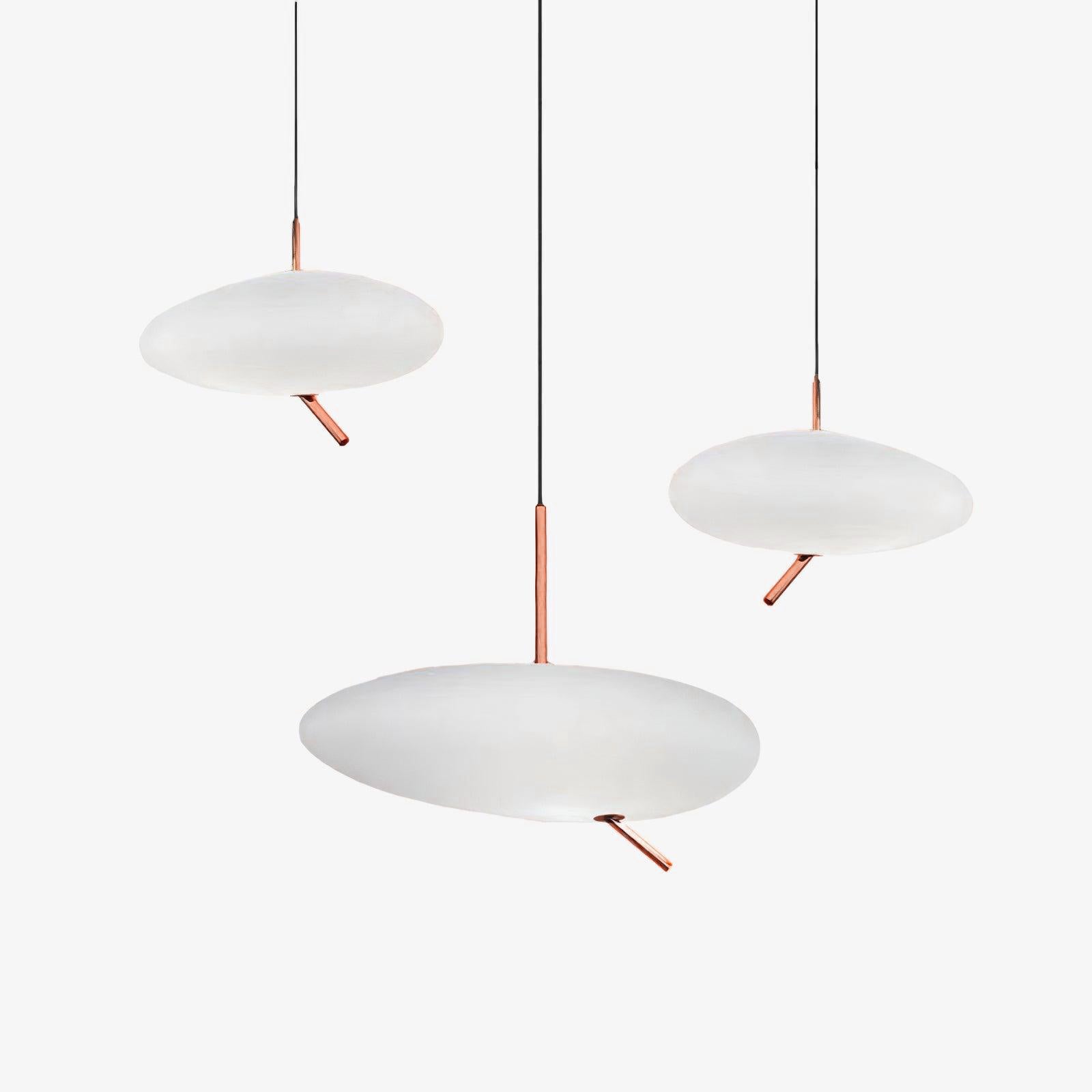 Modern Pebbles Glass Pendant Light with Minimalist LED Design for Contemporary Living Rooms