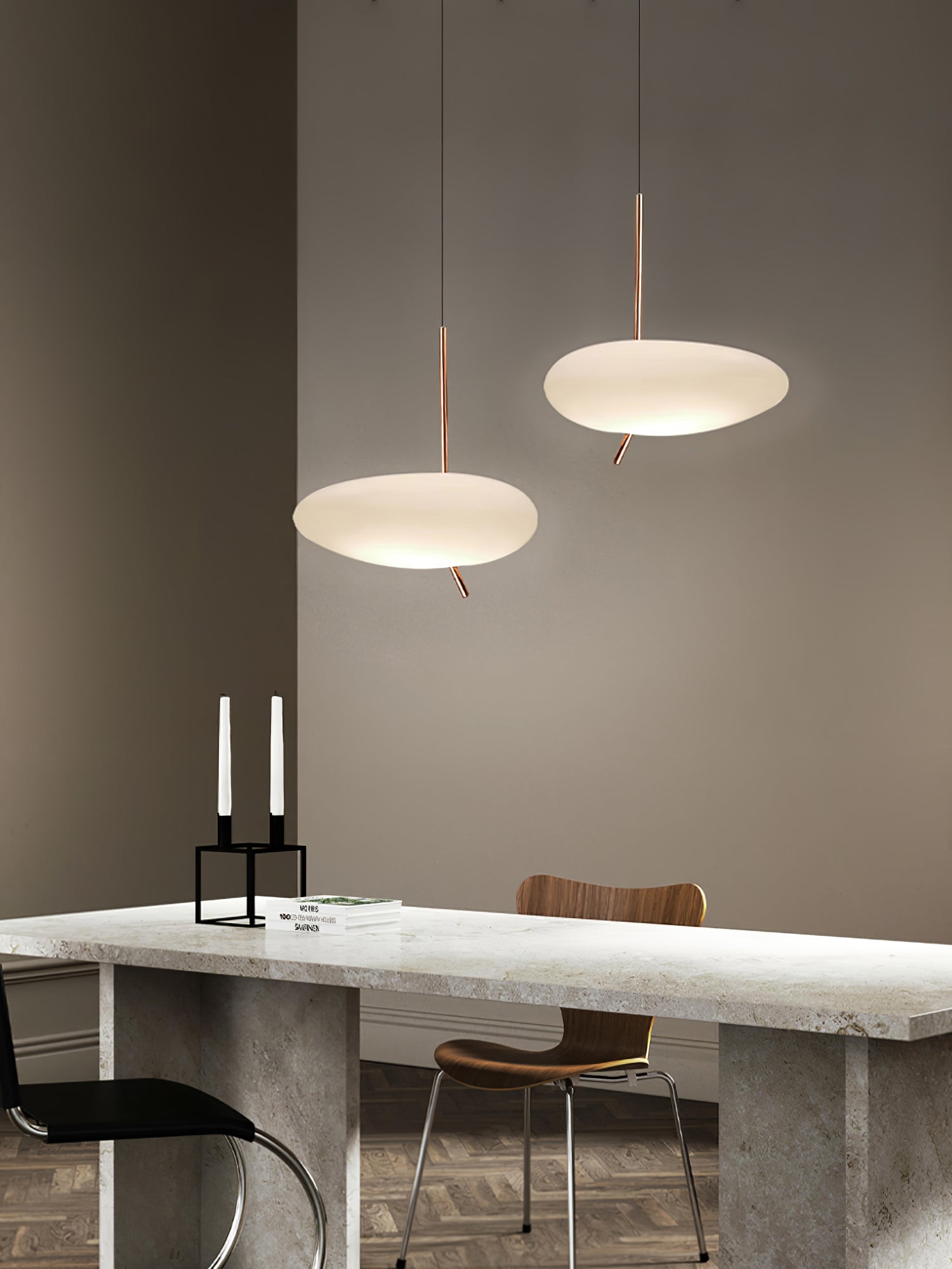 Modern Pebbles Glass Pendant Light with Minimalist LED Design for Contemporary Living Rooms