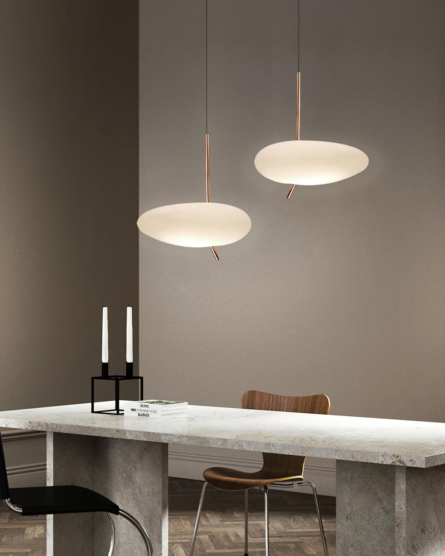 Modern Pebbles Glass Pendant Light with Minimalist LED Design for Contemporary Living Rooms