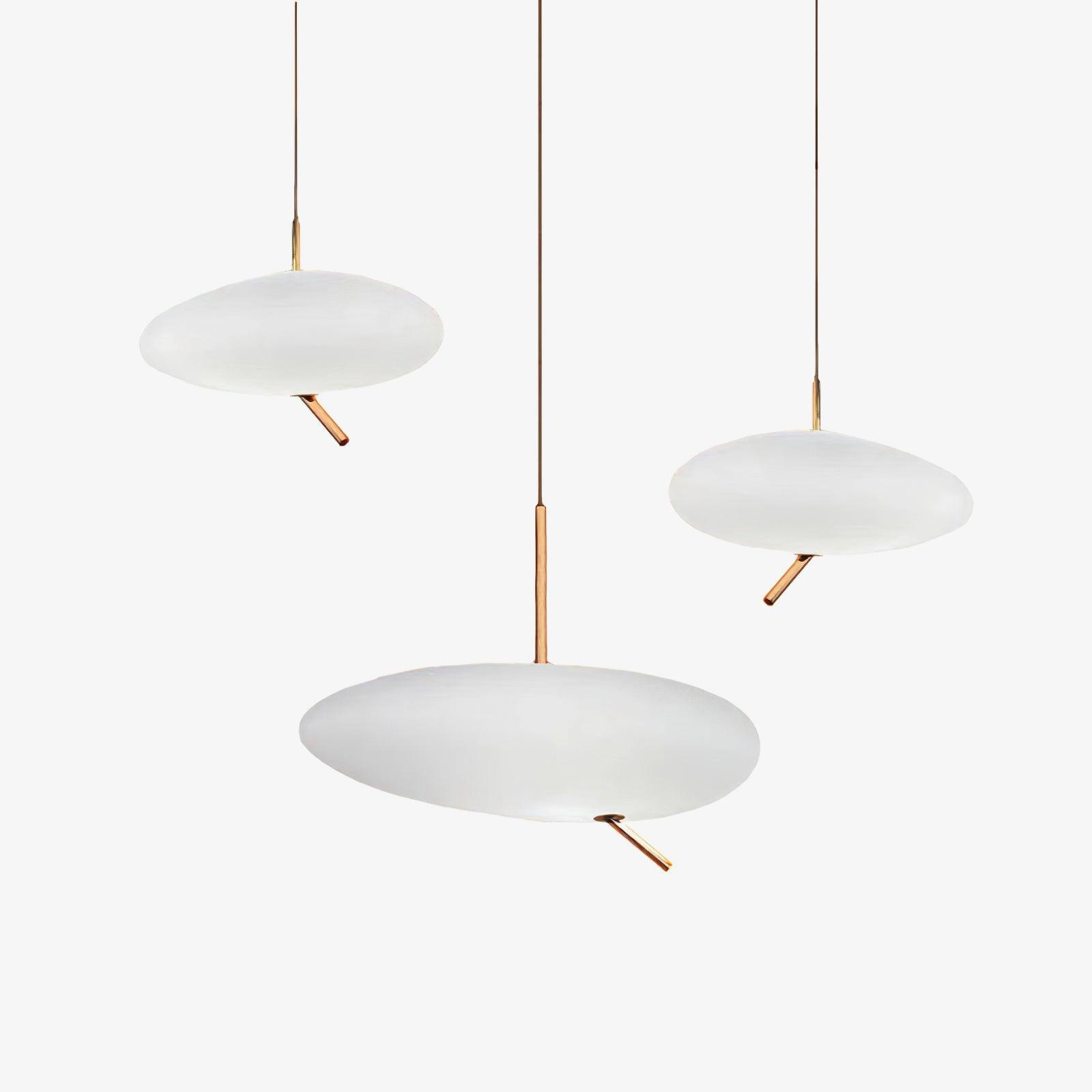 Modern Pebbles Glass Pendant Light with Minimalist LED Design for Contemporary Living Rooms