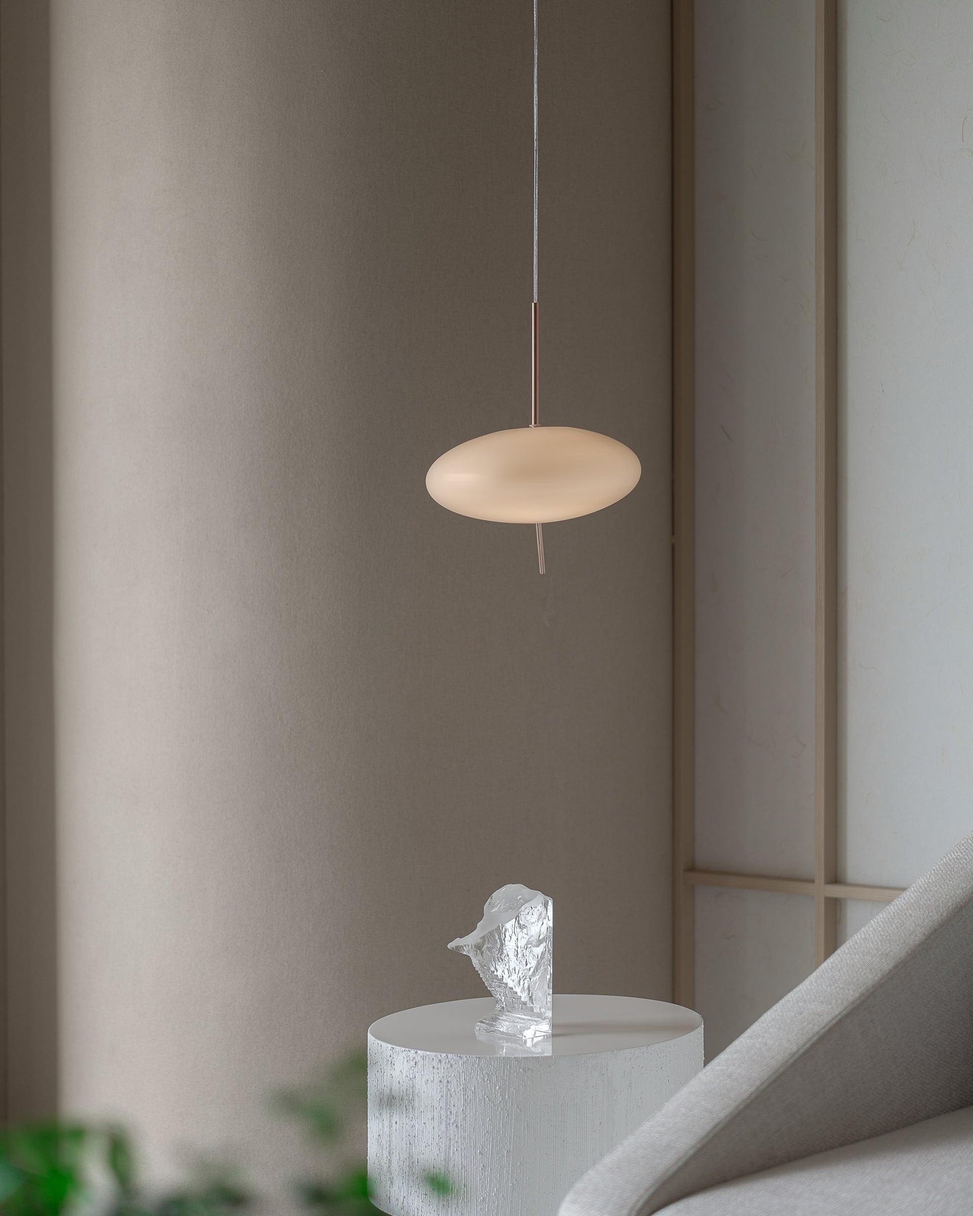 Modern Pebbles Glass Pendant Light with Minimalist LED Design for Contemporary Living Rooms