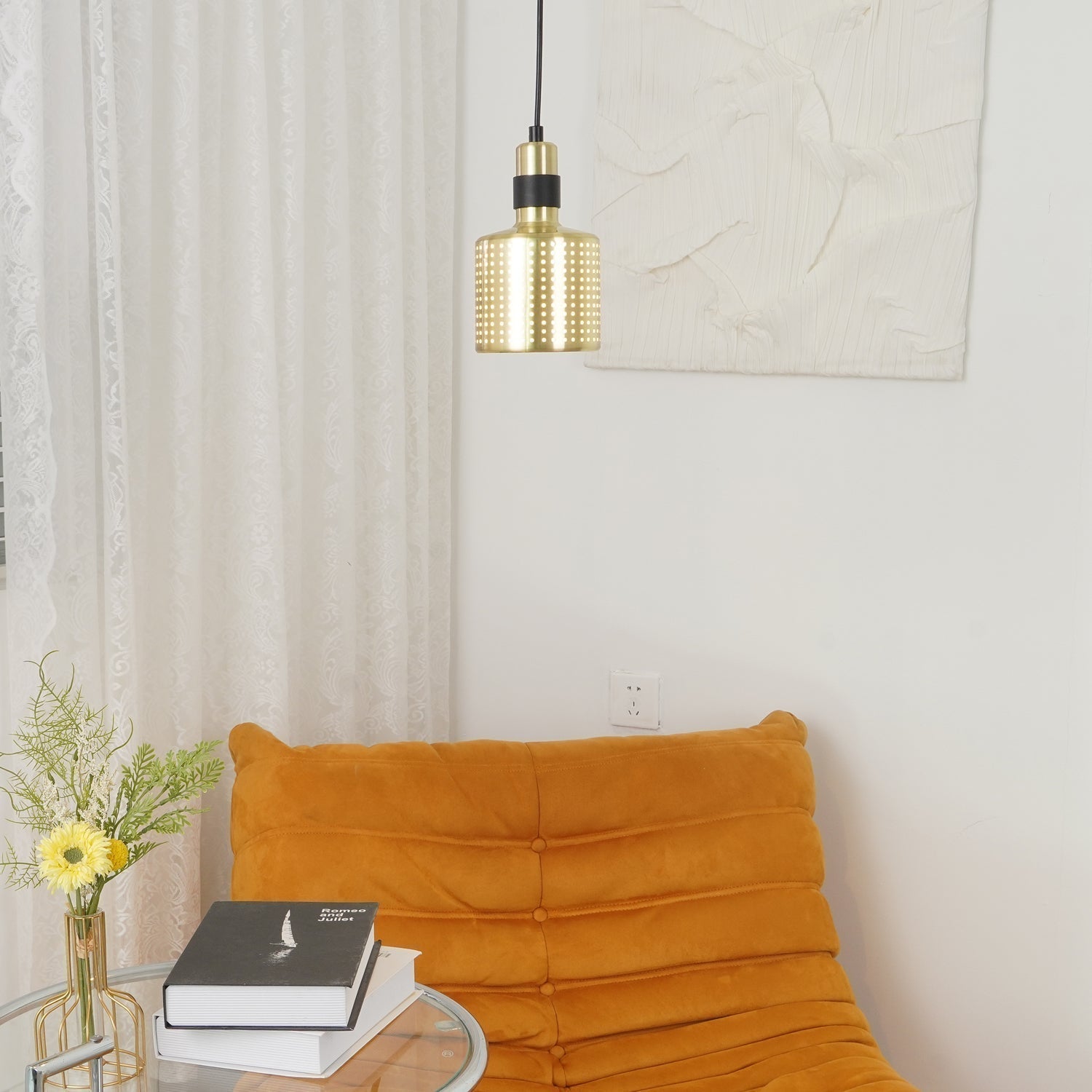 Modern Perforated Metal Pendant Light Riddle Industrial Hanging Lamp for Kitchen Island