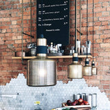 Modern Perforated Metal Pendant Light Riddle Industrial Hanging Lamp for Kitchen Island