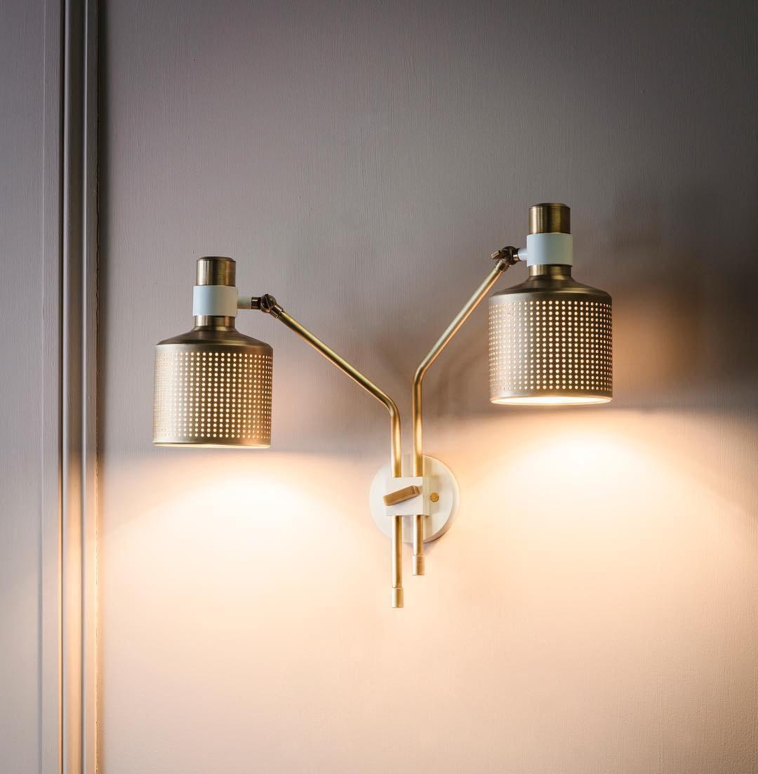 Modern Perforated Metal Wall Sconce Adjustable Industrial Style Riddle Wall Lamp