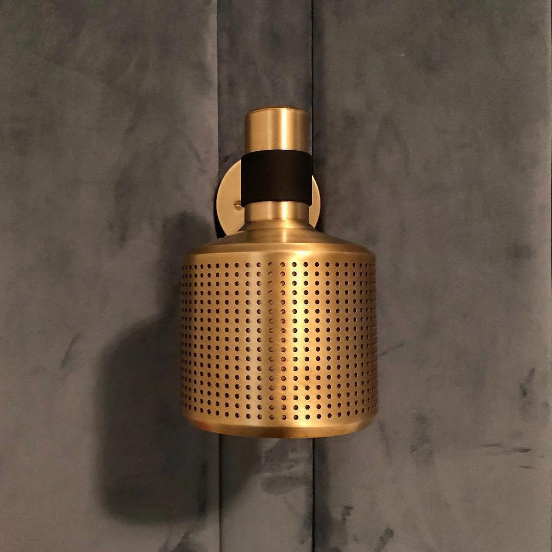 Modern Perforated Metal Wall Sconce Adjustable Industrial Style Riddle Wall Lamp