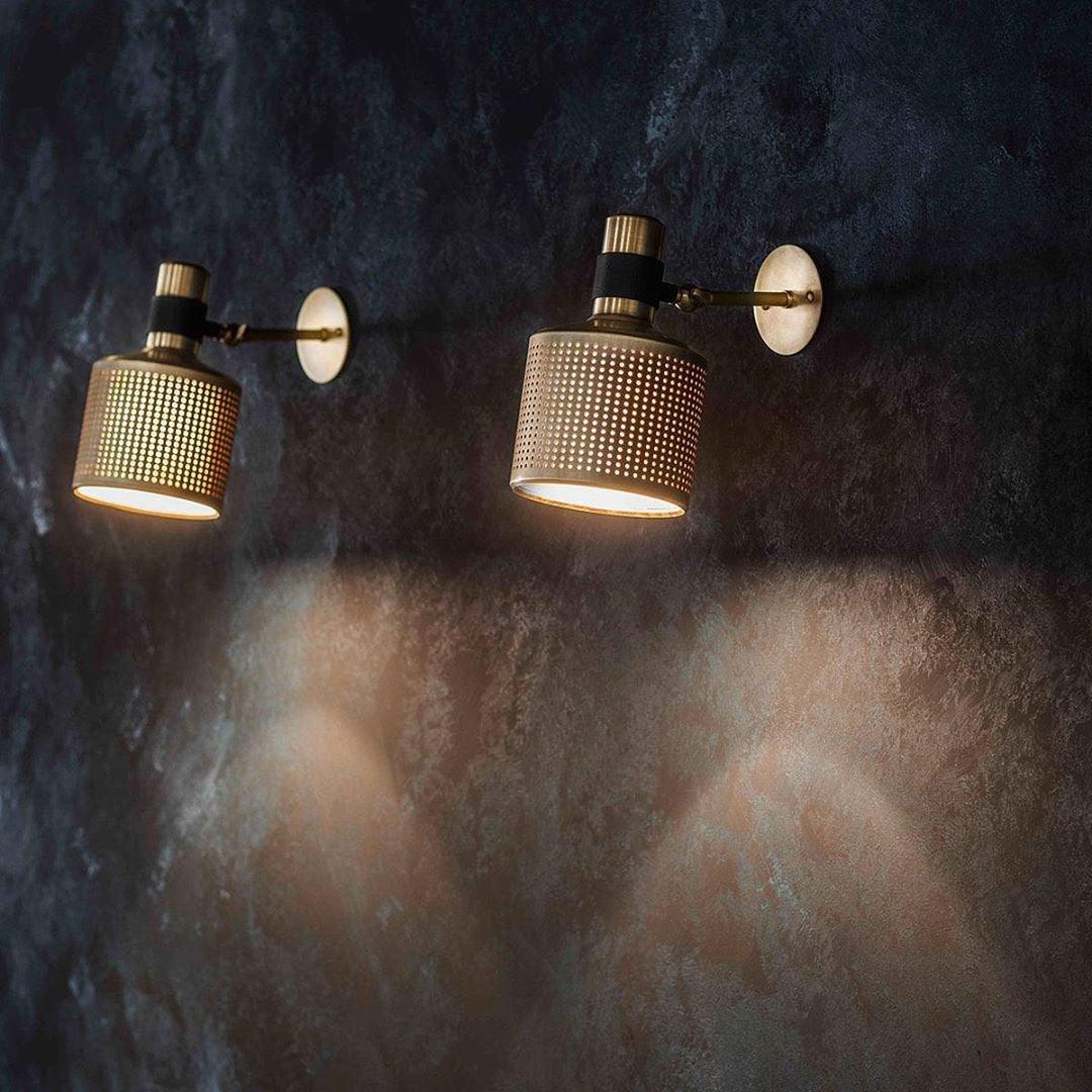 Modern Perforated Metal Wall Sconce Adjustable Industrial Style Riddle Wall Lamp