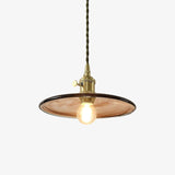 Modern Perrin Mid Century Glass Pendant Light with Brass Accents for Kitchen and Dining Areas
