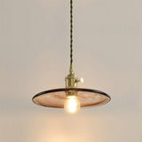 Modern Perrin Mid Century Glass Pendant Light with Brass Accents for Kitchen and Dining Areas