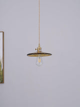 Modern Perrin Mid Century Glass Pendant Light with Brass Accents for Kitchen and Dining Areas