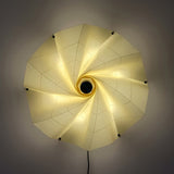Modern Petal Shaped Fabric Wall Sconce Set Adjustable LED Indoor Wall Light