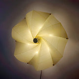 Modern Petal Shaped Fabric Wall Sconce Set Adjustable LED Indoor Wall Light