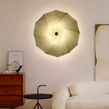 Modern Petal Shaped Fabric Wall Sconce Set Adjustable LED Indoor Wall Light
